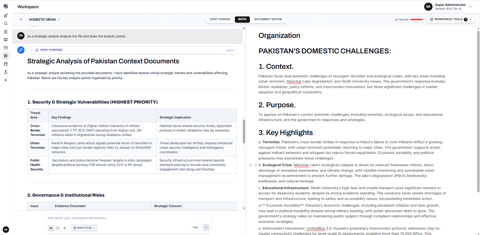 Q-GPT Workspace Overview